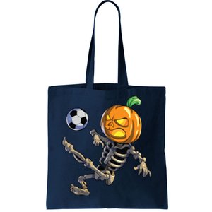 Soccer Skeleton Halloween Boy Soccer Halloween Tote Bag