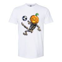 Soccer Skeleton Halloween Boy Soccer Halloween Softstyle CVC T-Shirt