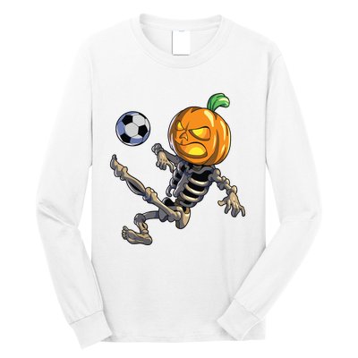 Soccer Skeleton Halloween Boy Soccer Halloween Long Sleeve Shirt