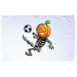 Soccer Skeleton Halloween Boy Soccer Halloween Microfiber Hand Towel