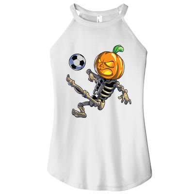 Soccer Skeleton Halloween Boy Soccer Halloween Women's Perfect Tri Rocker Tank