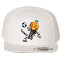 Soccer Skeleton Halloween Boy Soccer Halloween Wool Snapback Cap