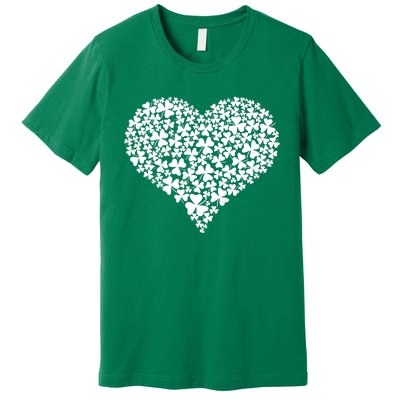 s Shamrock Heart Happy St Patrick's Day for Girls Premium T-Shirt