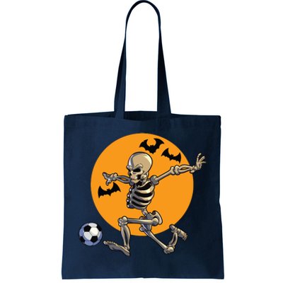 Soccer Skeleton Halloween Boy Soccer Player Halloween Tote Bag