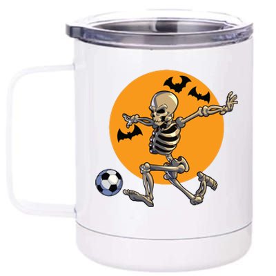 Soccer Skeleton Halloween Boy Soccer Player Halloween 12 oz Stainless Steel Tumbler Cup