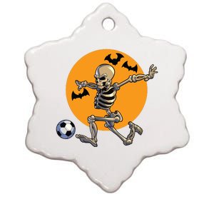 Soccer Skeleton Halloween Boy Soccer Player Halloween Ceramic Star Ornament