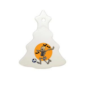 Soccer Skeleton Halloween Boy Soccer Player Halloween Ceramic Tree Ornament