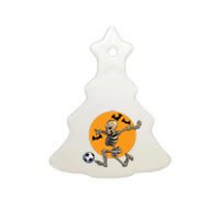 Soccer Skeleton Halloween Boy Soccer Player Halloween Ceramic Tree Ornament