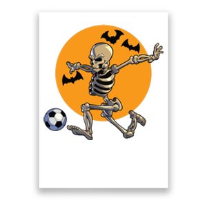 Soccer Skeleton Halloween Boy Soccer Player Halloween Poster