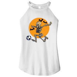 Soccer Skeleton Halloween Boy Soccer Player Halloween Women's Perfect Tri Rocker Tank