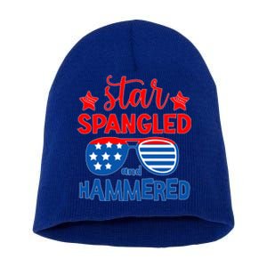 Star Spangled Hammered Gift Short Acrylic Beanie