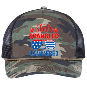 Star Spangled Hammered Gift Retro Rope Trucker Hat Cap