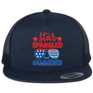 Star Spangled Hammered Gift Flat Bill Trucker Hat