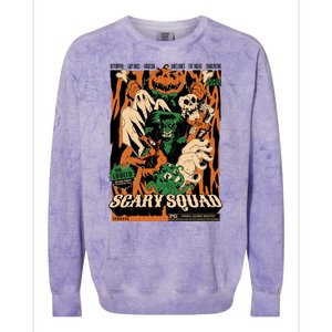 Scary Squad Halloween Colorblast Crewneck Sweatshirt