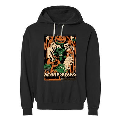 Scary Squad Halloween Garment-Dyed Fleece Hoodie