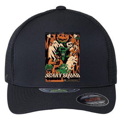 Scary Squad Halloween Flexfit Unipanel Trucker Cap