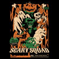 Scary Squad Halloween 7-Panel Snapback Hat