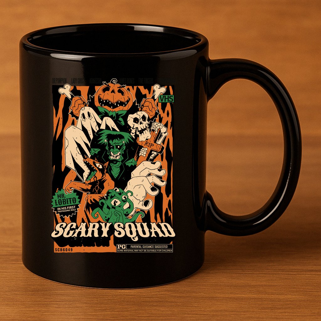 Scary Squad Halloween 11oz C Handle Ceramic Mug