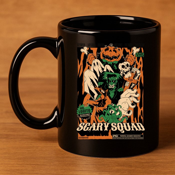 Scary Squad Halloween 11oz C Handle Ceramic Mug