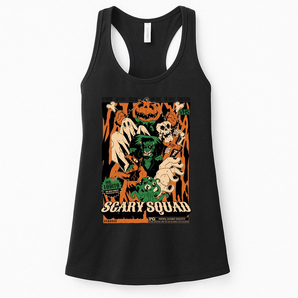 Scary Squad Halloween Womens Tank Top