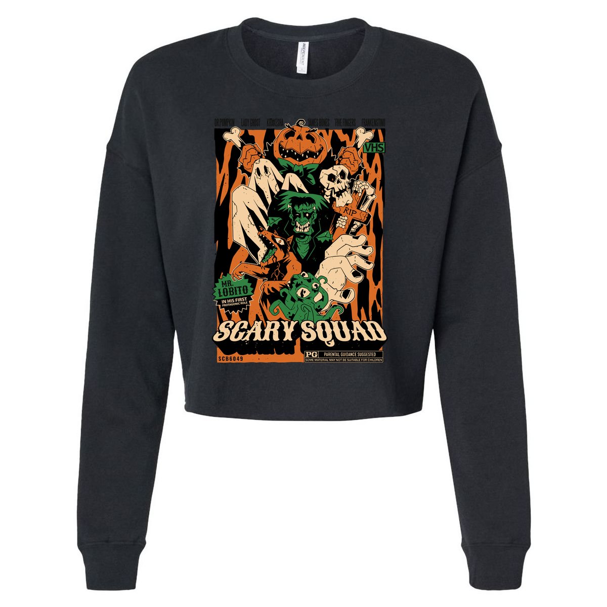Scary Squad Halloween Cropped Pullover Crew