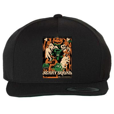 Scary Squad Halloween Wool Snapback Cap