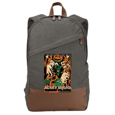 Scary Squad Halloween Cotton Canvas Backpack