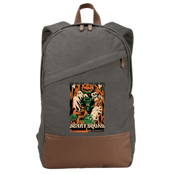 Scary Squad Halloween Cotton Canvas Backpack