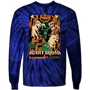 Scary Squad Halloween Tie-Dye Long Sleeve Shirt