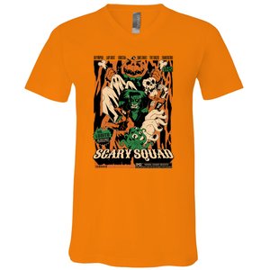 Scary Squad Halloween V-Neck T-Shirt