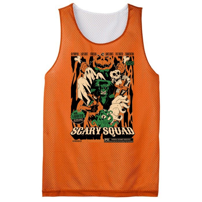 Scary Squad Halloween Mesh Reversible Basketball Jersey Tank