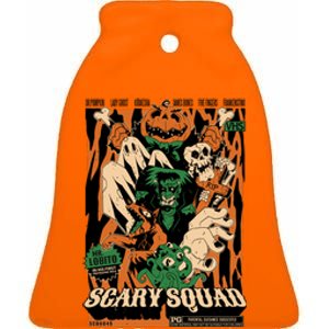 Scary Squad Halloween Ceramic Bell Ornament