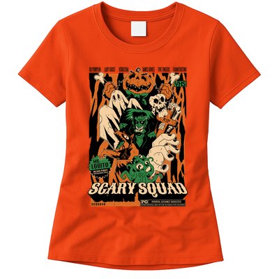 Scary Squad Halloween Womens T-Shirt