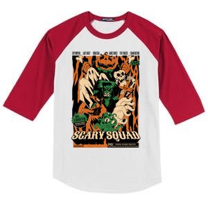 Scary Squad Halloween Kids Colorblock Raglan Jersey