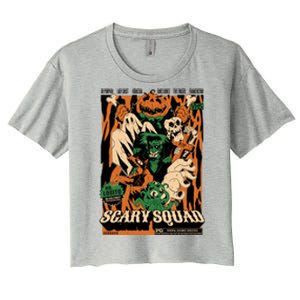 Scary Squad Halloween Women's Crop Top Tee