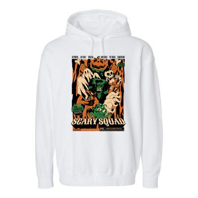 Scary Squad Halloween Garment-Dyed Fleece Hoodie