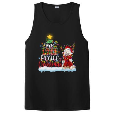 Samoyed Santa Hat Reindeer Costume Christmas Light Meaningful Gift PosiCharge Competitor Tank