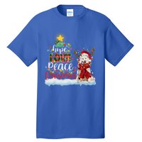 Samoyed Santa Hat Reindeer Costume Christmas Light Meaningful Gift Tall T-Shirt