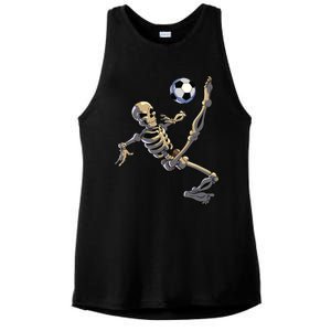 Soccer Skeleton Halloween Boy Soccer Player Halloween Ladies PosiCharge Tri-Blend Wicking Tank