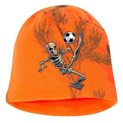 Soccer Skeleton Halloween Boy Soccer Player Halloween Kati - Camo Knit Beanie