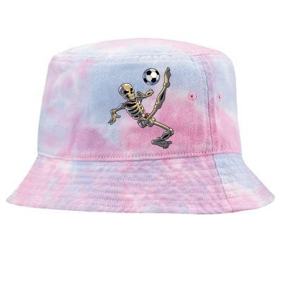 Soccer Skeleton Halloween Boy Soccer Player Halloween Tie-Dyed Bucket Hat