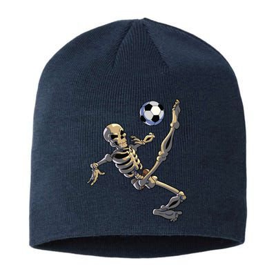 Soccer Skeleton Halloween Boy Soccer Player Halloween Sustainable Beanie