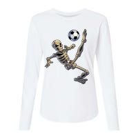 Soccer Skeleton Halloween Boy Soccer Player Halloween Womens Cotton Relaxed Long Sleeve T-Shirt