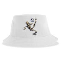 Soccer Skeleton Halloween Boy Soccer Player Halloween Sustainable Bucket Hat