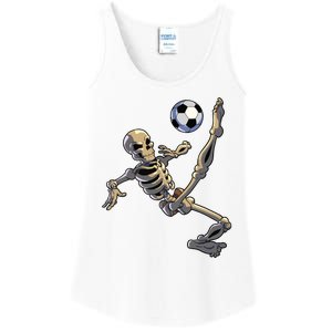 Soccer Skeleton Halloween Boy Soccer Player Halloween Ladies Essential Tank