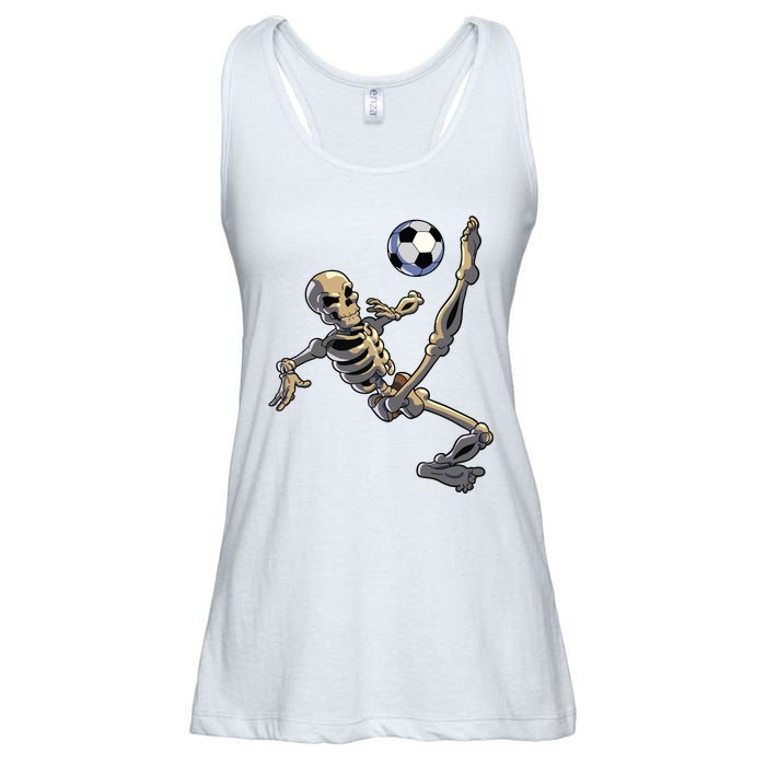 Soccer Skeleton Halloween Boy Soccer Player Halloween Ladies Essential Flowy Tank