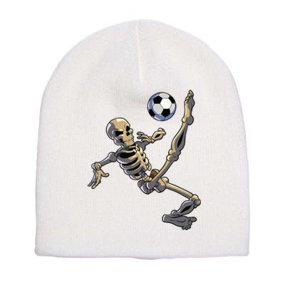 Soccer Skeleton Halloween Boy Soccer Player Halloween Short Acrylic Beanie