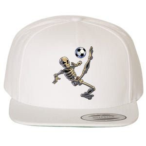 Soccer Skeleton Halloween Boy Soccer Player Halloween Wool Snapback Cap