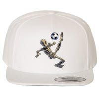 Soccer Skeleton Halloween Boy Soccer Player Halloween Wool Snapback Cap