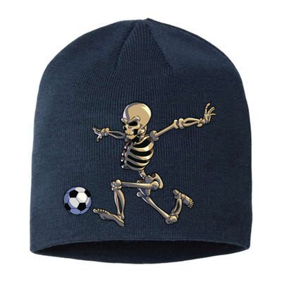 Soccer Skeleton Halloween Boy Soccer Player Halloween Sustainable Beanie